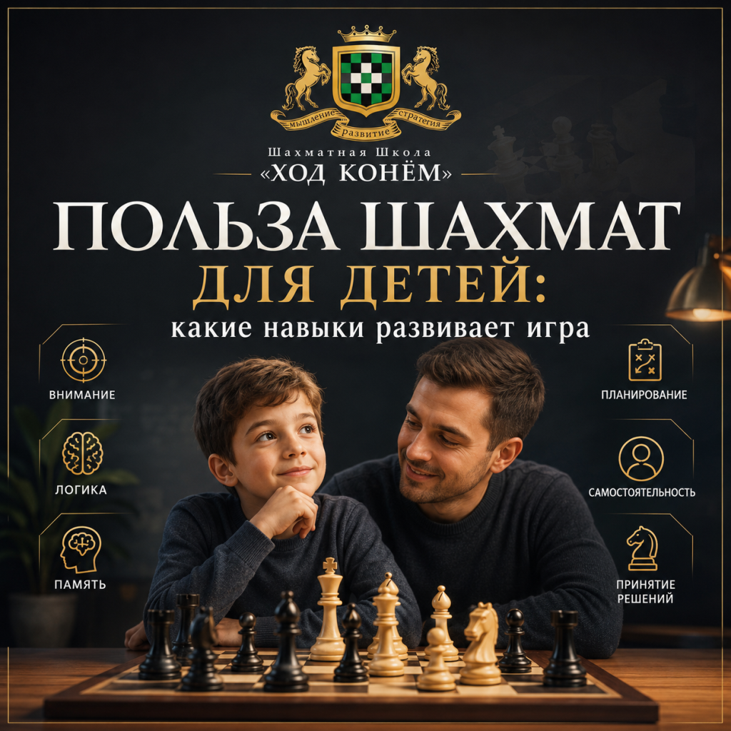 Польза шахмат для детей: внимание, память, логика, планирование и самостоятельность
